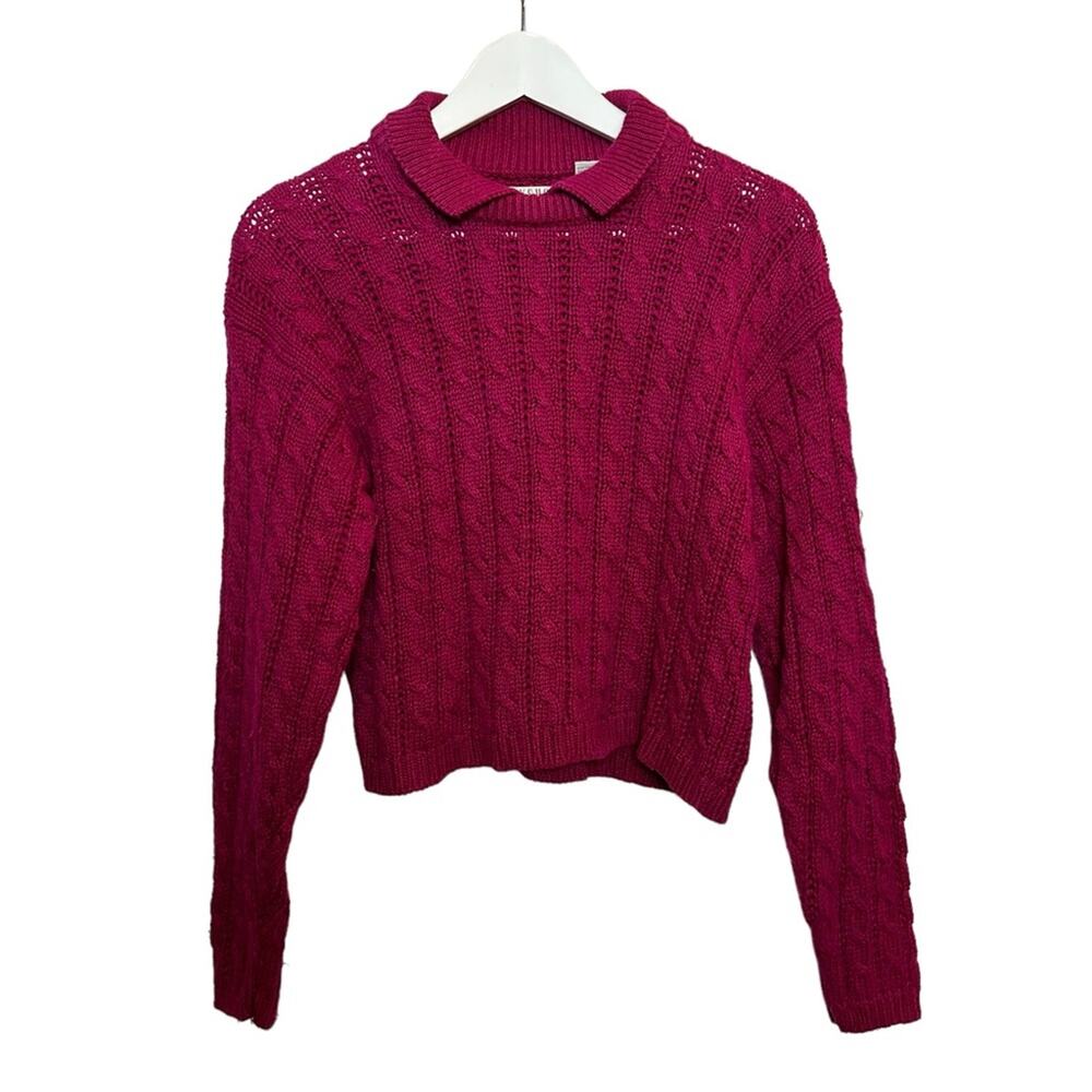 Vintage 90s Workshop Fenn Wright & Manson Sweater Collared Cropped Chunky Medium